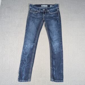 Buckle BKE Stella Jeans Womens 28 Blue Low Rise Bootcut Distressed Pants